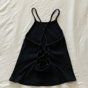 Black Strappy Halter Top